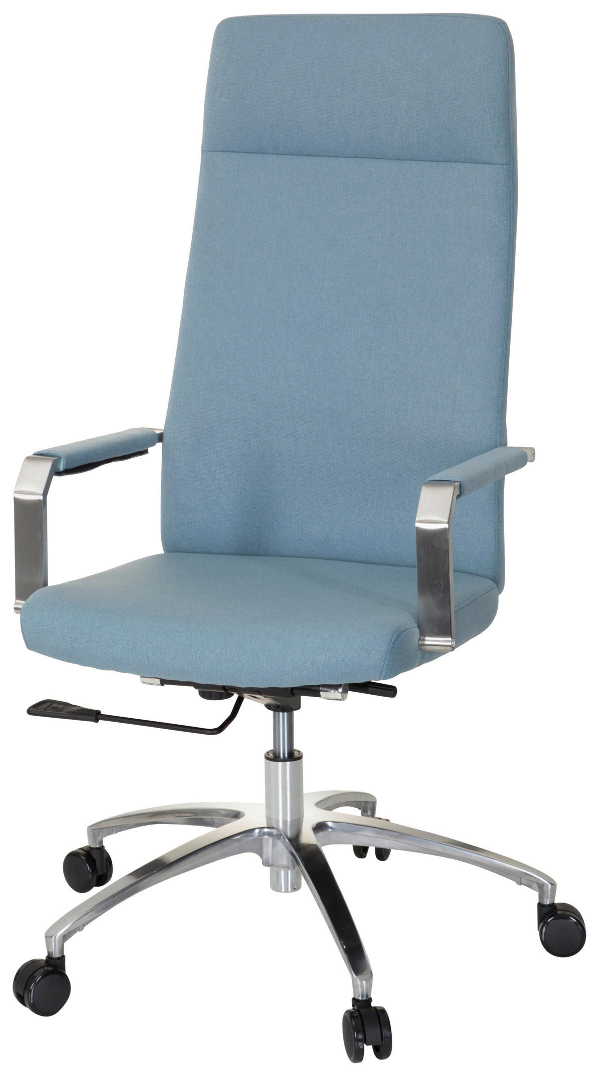 DREHSTUHL Flachgewebe Hellblau  - Alufarben/Hellblau, MODERN, Kunststoff/Textil (56/131/67cm) - MID.YOU