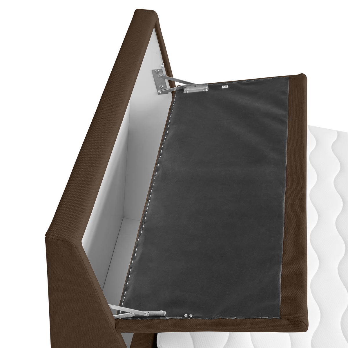 BOXSPRING-ÁGY 120/200 cm  barna  - barna/fekete, Modern, faalapú anyag/textil (120/200cm) - MID.YOU