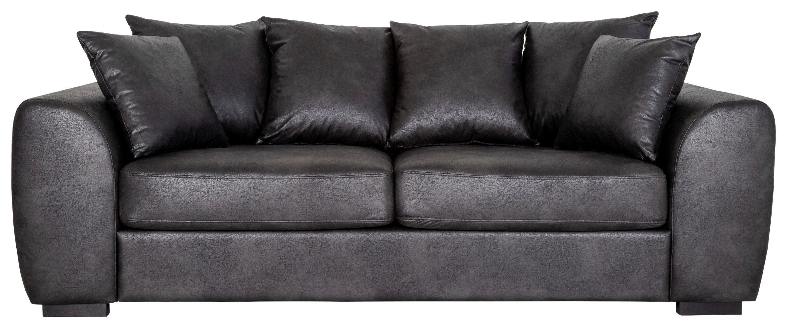 3-SITS SOFFA i antracit  - svart/antracit, Klassisk, trä/textil (232/85/100cm) - Carryhome