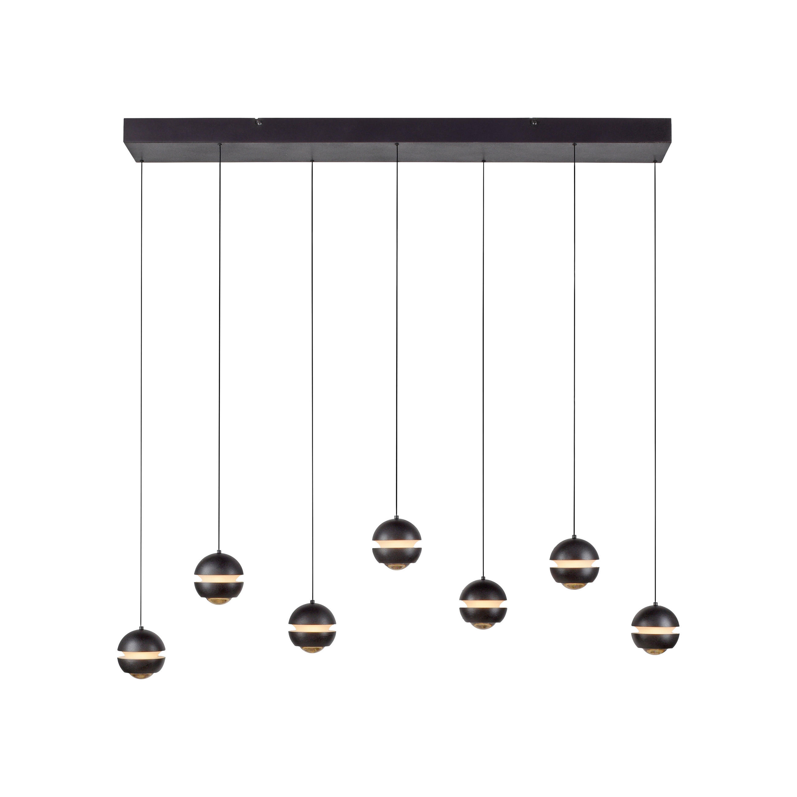 LED-PENDELLEUCHTE 90/30/220 cm  - Schwarz, Design, Kunststoff/Metall (90/30/220cm) - Schöner Wohnen