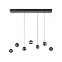 LED-PENDELLEUCHTE 90/30/220 cm  - Schwarz, Design, Kunststoff/Metall (90/30/220cm) - Schöner Wohnen