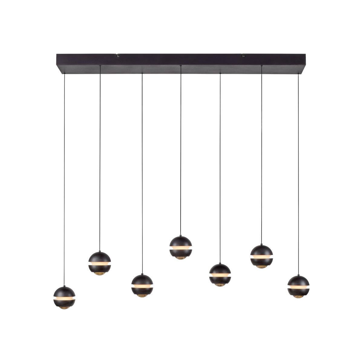 LED-PENDELLEUCHTE 90/30/220 cm  - Schwarz, Design, Kunststoff/Metall (90/30/220cm) - Schöner Wohnen