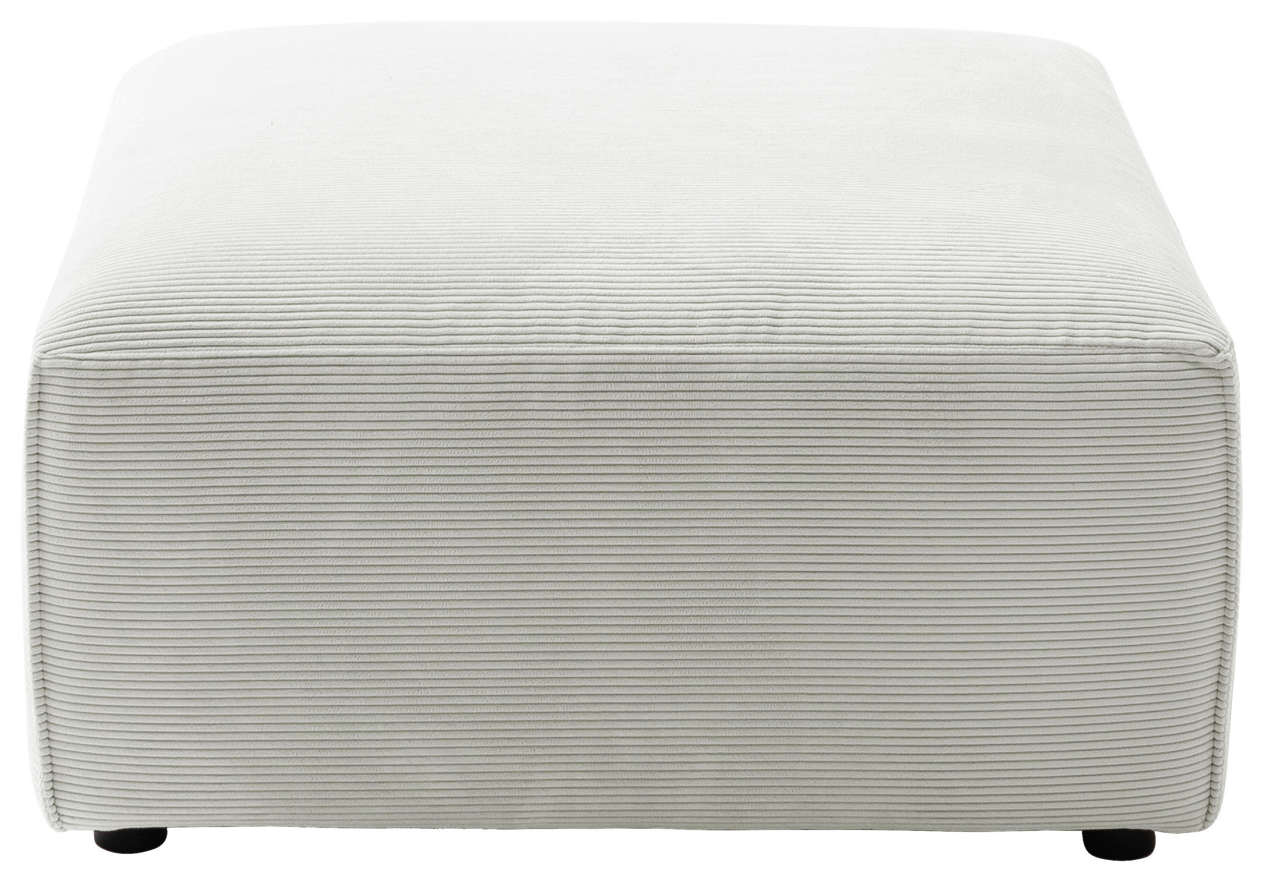 HOCKER in Textil Hellgrau  - Hellgrau/Schwarz, Design, Kunststoff/Textil (80/71/80cm) - Pure Home Lifestyle