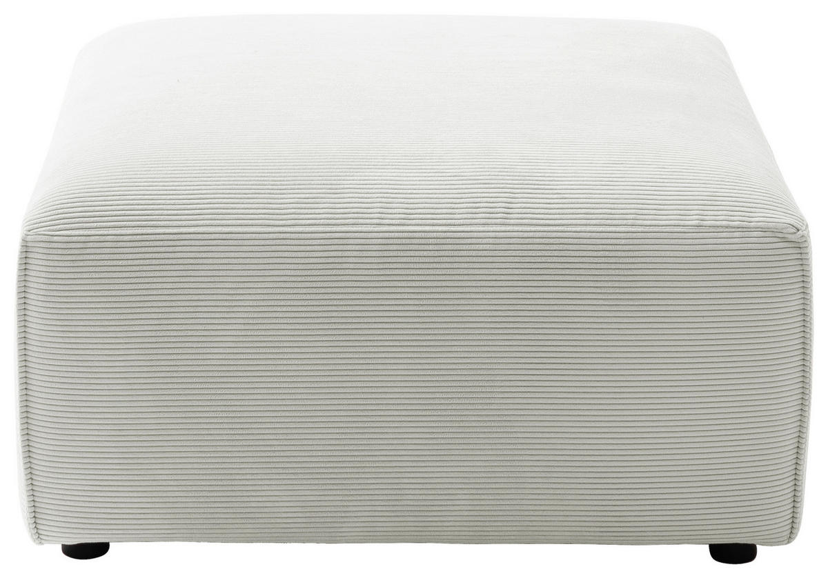 HOCKER in Textil Hellgrau  - Hellgrau/Schwarz, Design, Kunststoff/Textil (80/71/80cm) - Pure Home Lifestyle