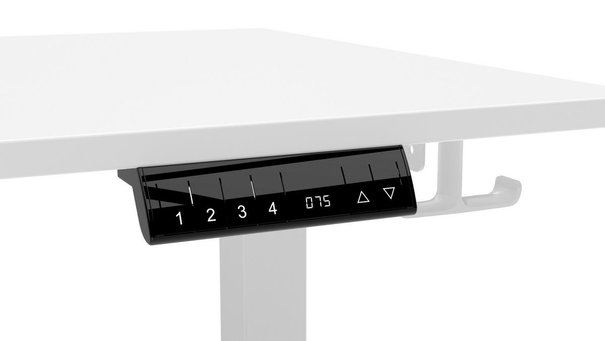 ECKSCHREIBTISCH 160/160/72-117 cm  in Weiß  - Weiß, KONVENTIONELL, Holzwerkstoff/Kunststoff (160/160/72-117cm) - Carryhome