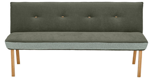 SITZBANK 157/88/63 cm  in Grün  - Eichefarben/Grün, Design, Holz/Textil (157/88/63cm) - Linea Natura