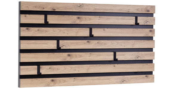 WANDGARDEROBE  in Braun, Schwarz  - Schwarz/Braun, Design, Holzwerkstoff (80/40/4cm) - Xora