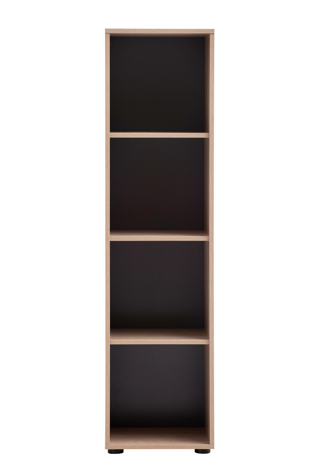 REGAL Eichefarben  - Eichefarben/Schwarz, MODERN, Holzwerkstoff/Kunststoff (38,2/150/38,2cm) - MID.YOU
