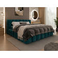 POLSTERBETT Bettkasten Petrol 160/200 cm  - Petrol/Schwarz, Trend, Kunststoff/Textil (160/200cm) - Esposa