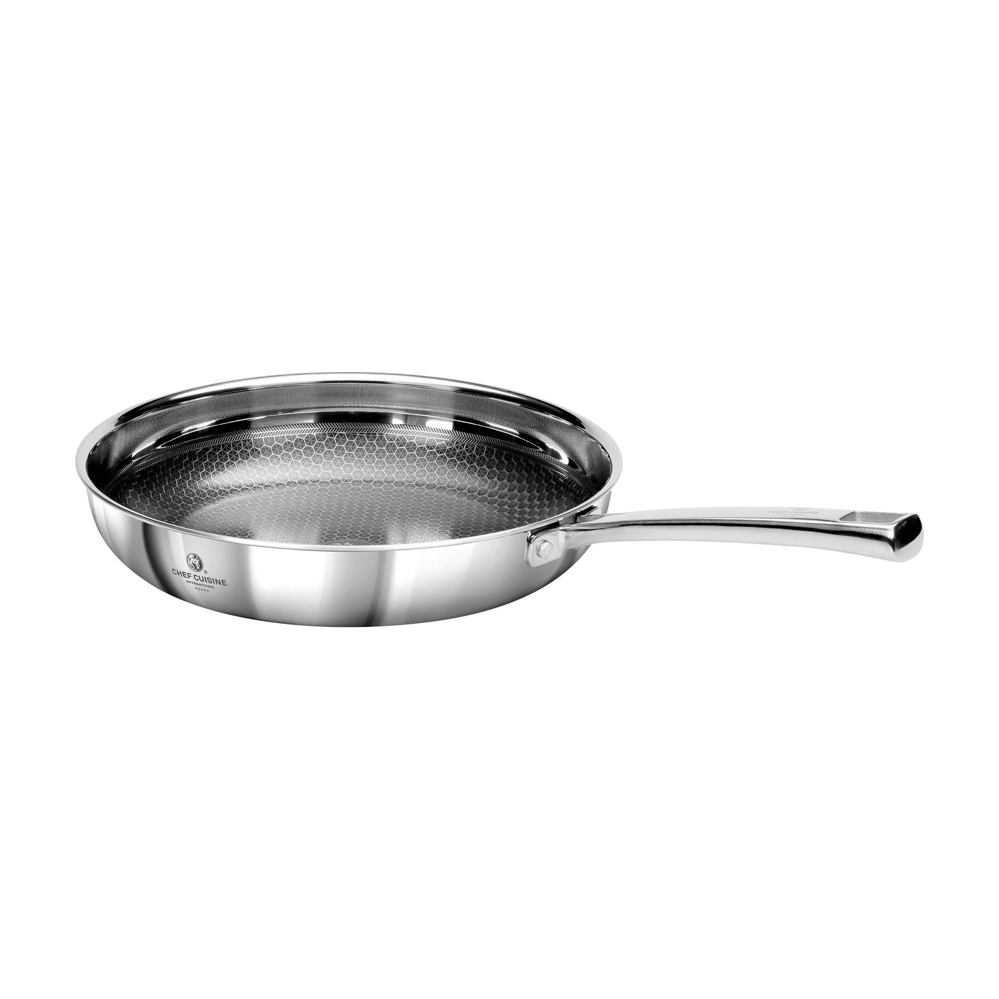 BRATPFANNE Honeycomb Keramik Keramikbeschichtung  - Edelstahlfarben, Basics, Metall (28/10,5cm) - CHEF CUISINE