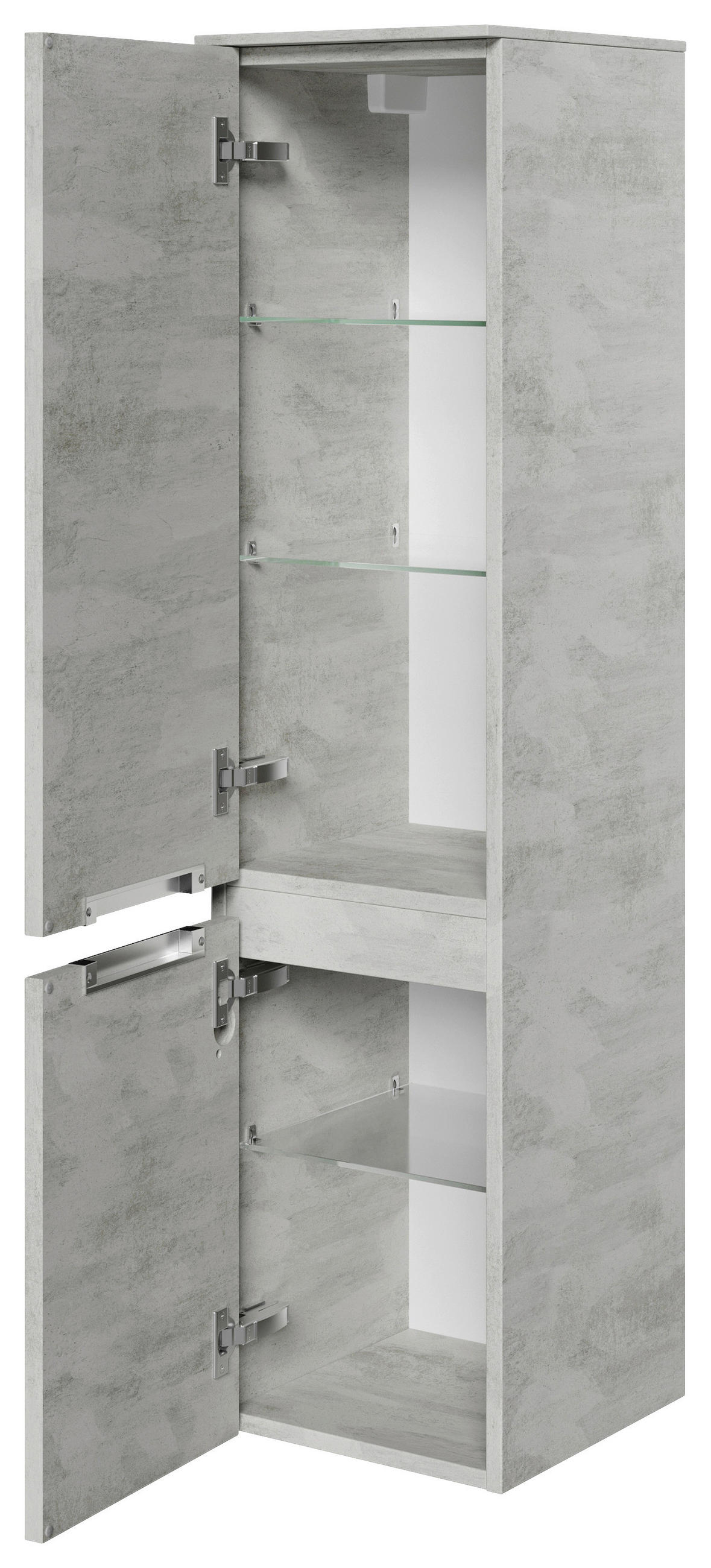 MIDISCHRANK 30/121/33 cm  - Grau, KONVENTIONELL, Glas/Holzwerkstoff (30/121/33cm) - Pelipal