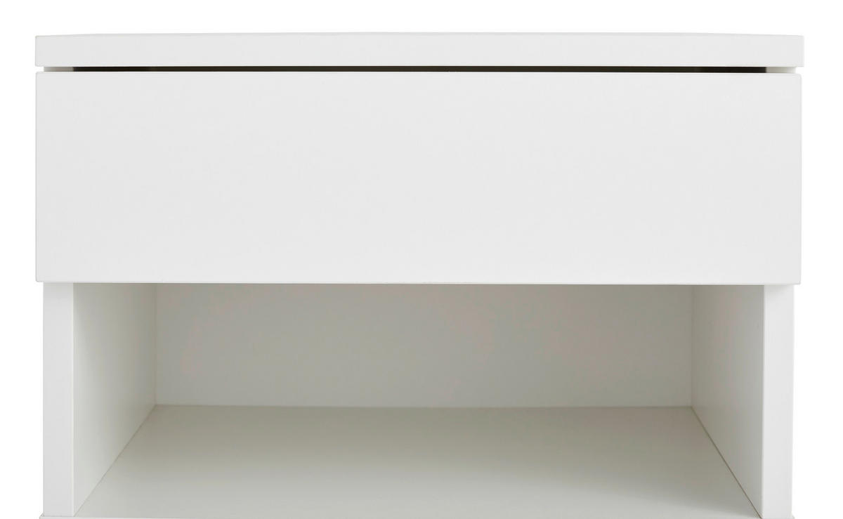 NOČNÍ STOLEK, černá, bílá, 40/55/35 cm - bílá/černá, Moderní, kov/kompozitní dřevo (40/55/35cm) - Livetastic