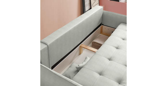 SCHLAFSOFA  in Chenille Naturfarben  - Buchefarben/Naturfarben, Design, Holz/Textil (217/97/101cm) - Carryhome