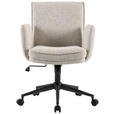 DREHSTUHL Webstoff Creme, Schwarz  - Creme/Schwarz, Design, Kunststoff/Textil (63/88/95,5/65,5cm) - Venda