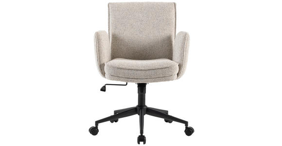 DREHSTUHL Webstoff Creme, Schwarz - Creme/Schwarz, Design, Kunststoff/Textil (63/88/95,5/65,5cm) - Venda