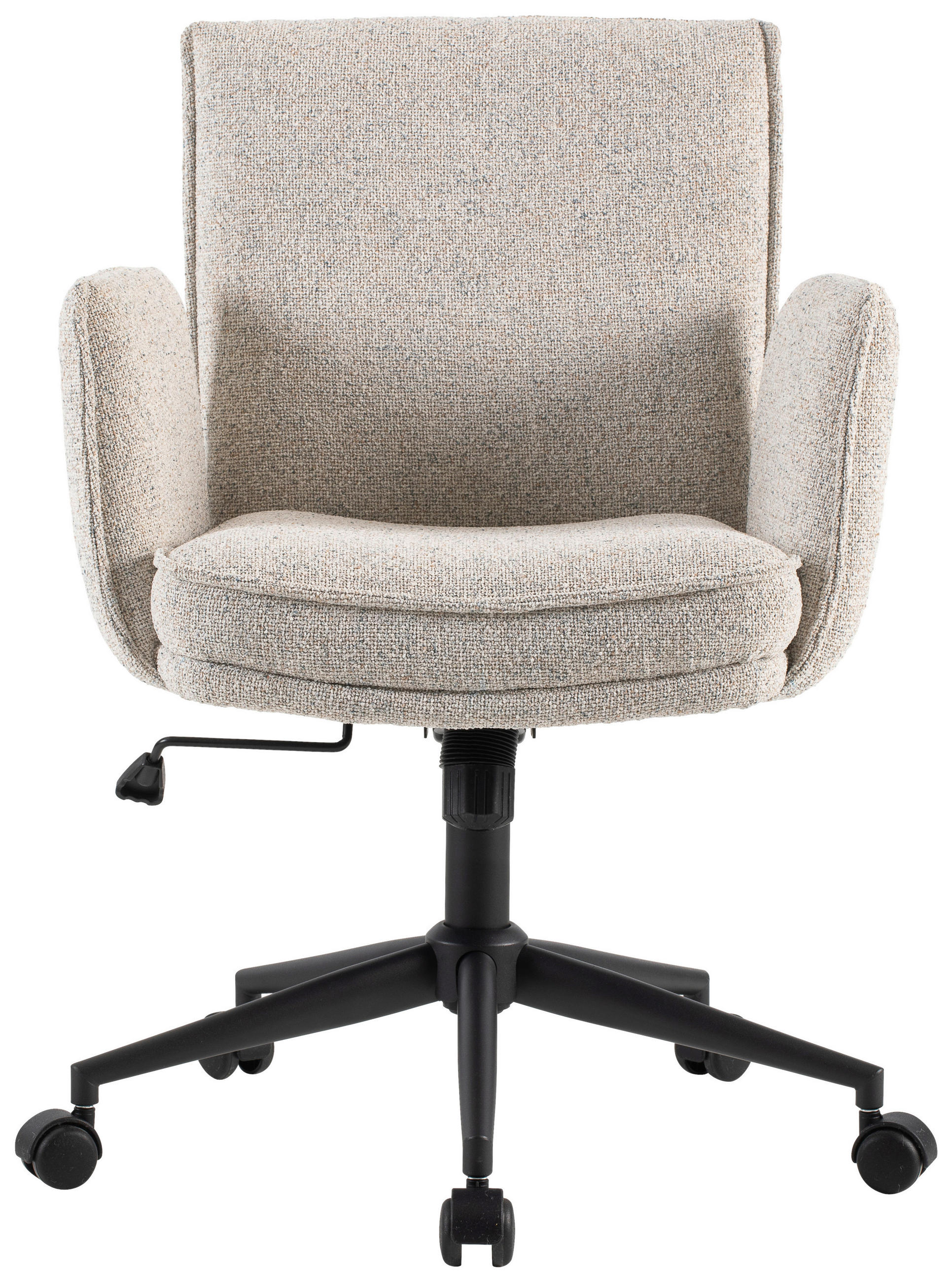 DREHSTUHL Webstoff Creme, Schwarz  - Creme/Schwarz, Design, Kunststoff/Textil (63/88/95,5/65,5cm) - Venda