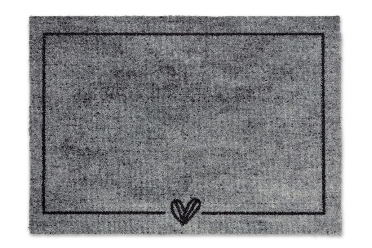 FUßMATTE  50/70 cm  Grau  - Grau, Basics, Kunststoff/Textil (50/70cm) - Astra