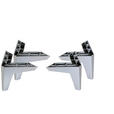 FUßSET  12 cm  - Alufarben, Kunststoff (12cm) - Hom`in