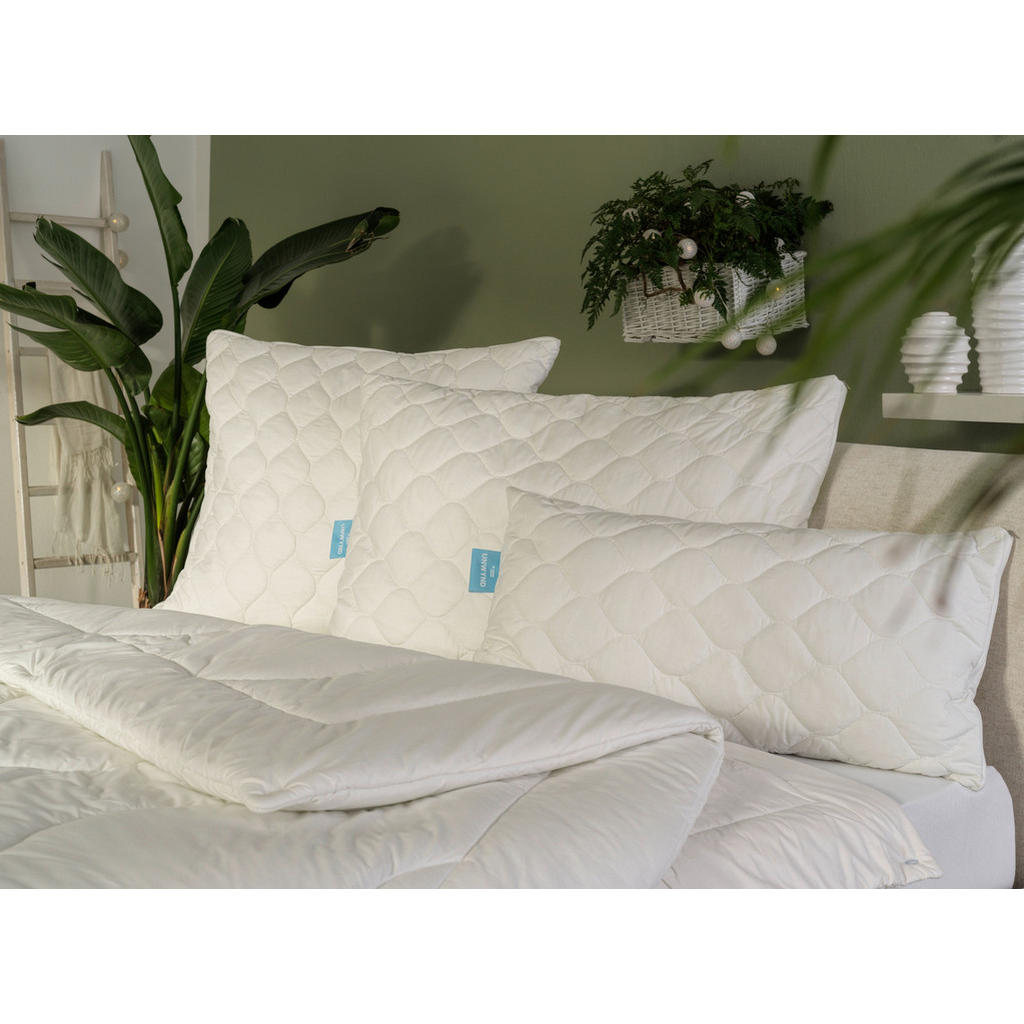 Thumbnail - Unwynd Kopfkissen, Weiß, Textil, Naturmaterialien, Füllung: Faserbällchen, 40x80 cm, Made in EU, Oeko-Tex® Standard 100,...