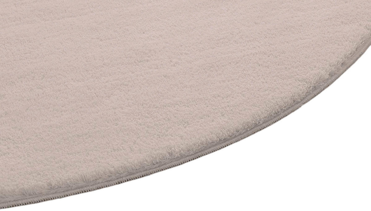 WEBTEPPICH Wohnzimmer 80 cm Fiona Beige rund  - Beige, KONVENTIONELL, Textil (80cm) - Novel