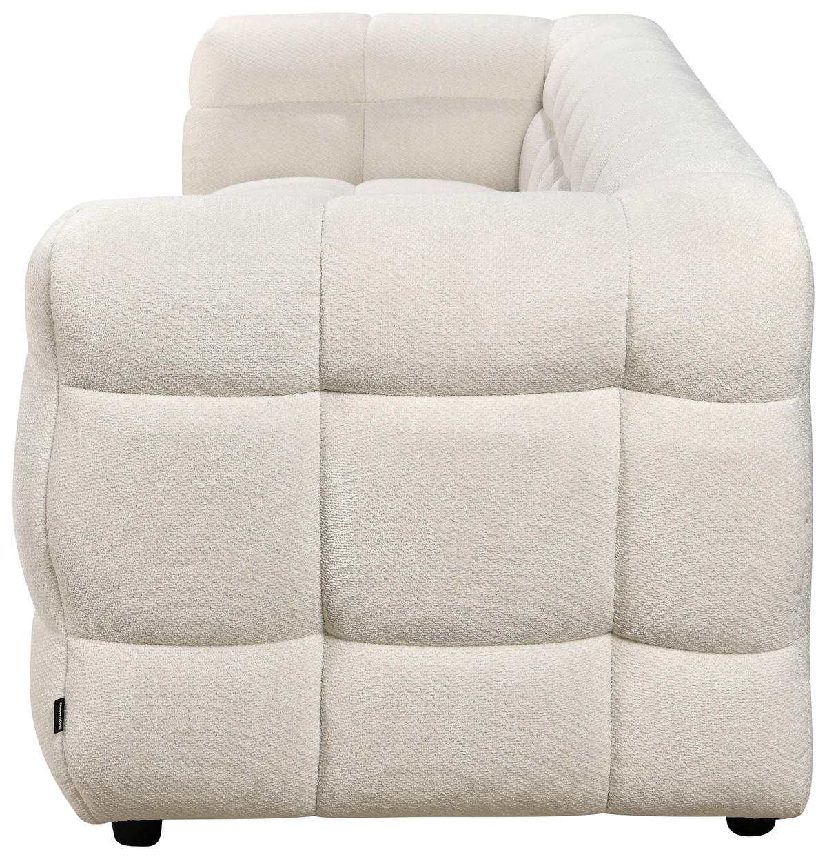 3-SITZER-SOFA Struktur Naturfarben  - Schwarz/Naturfarben, Design, Kunststoff/Textil (218/71/90cm) - Carryhome