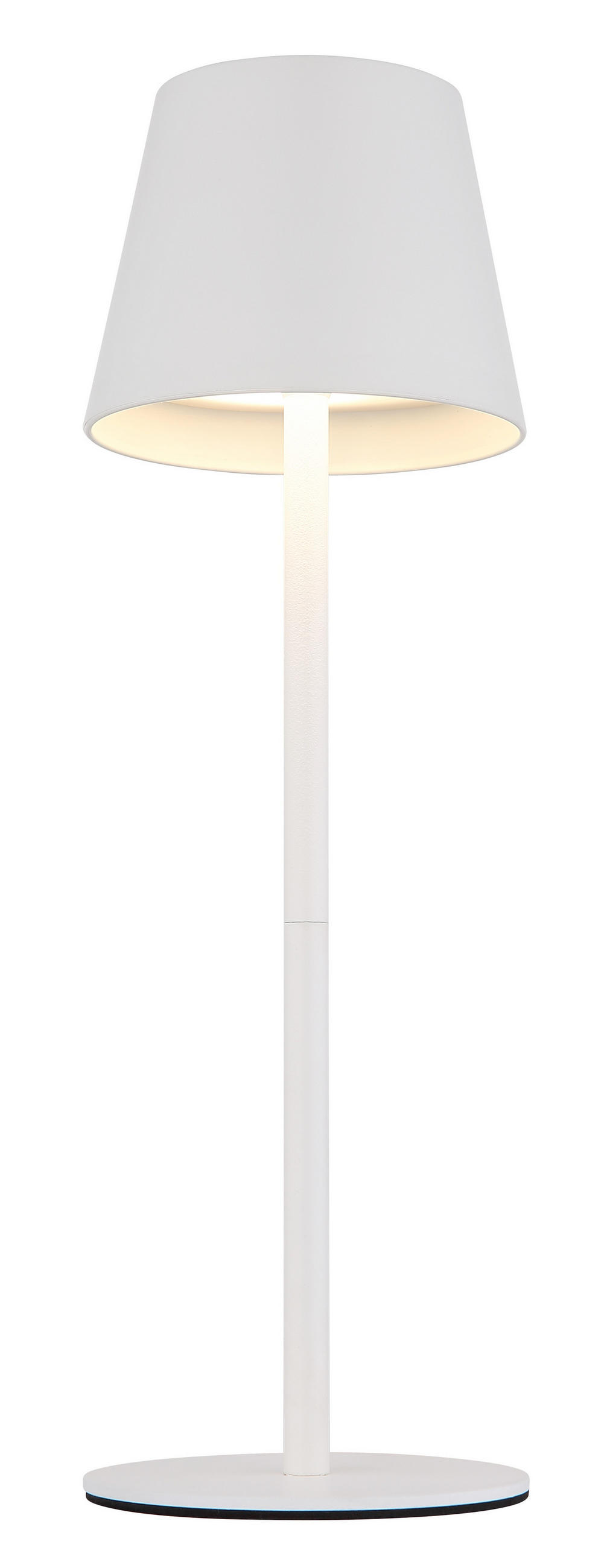 AKKU-TISCHLEUCHTE 11,5/36 cm   - Opal/Weiß, Trend, Kunststoff/Metall (11,5/36cm) - Novel