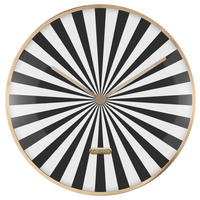 WANDUHR Candy Swirl Schwarz, Weiß 40/40/1 cm  - Schwarz/Weiß, Basics, Metall (40/40/1cm) - Karlsson