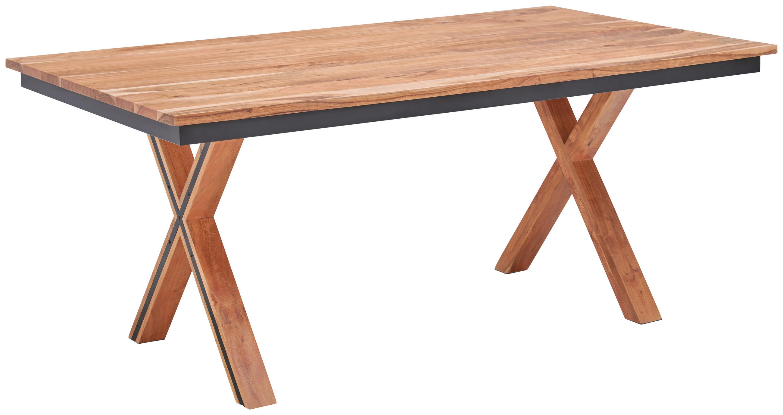 Livetastic JÍDELNÍ STŮL, akácie, přírodní barvy, černá, 180/100/76 cm