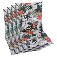 SESSELAUFLAGENSET Floral  - Hellgrau/Grün, Basics, Textil (48/5/98cm)