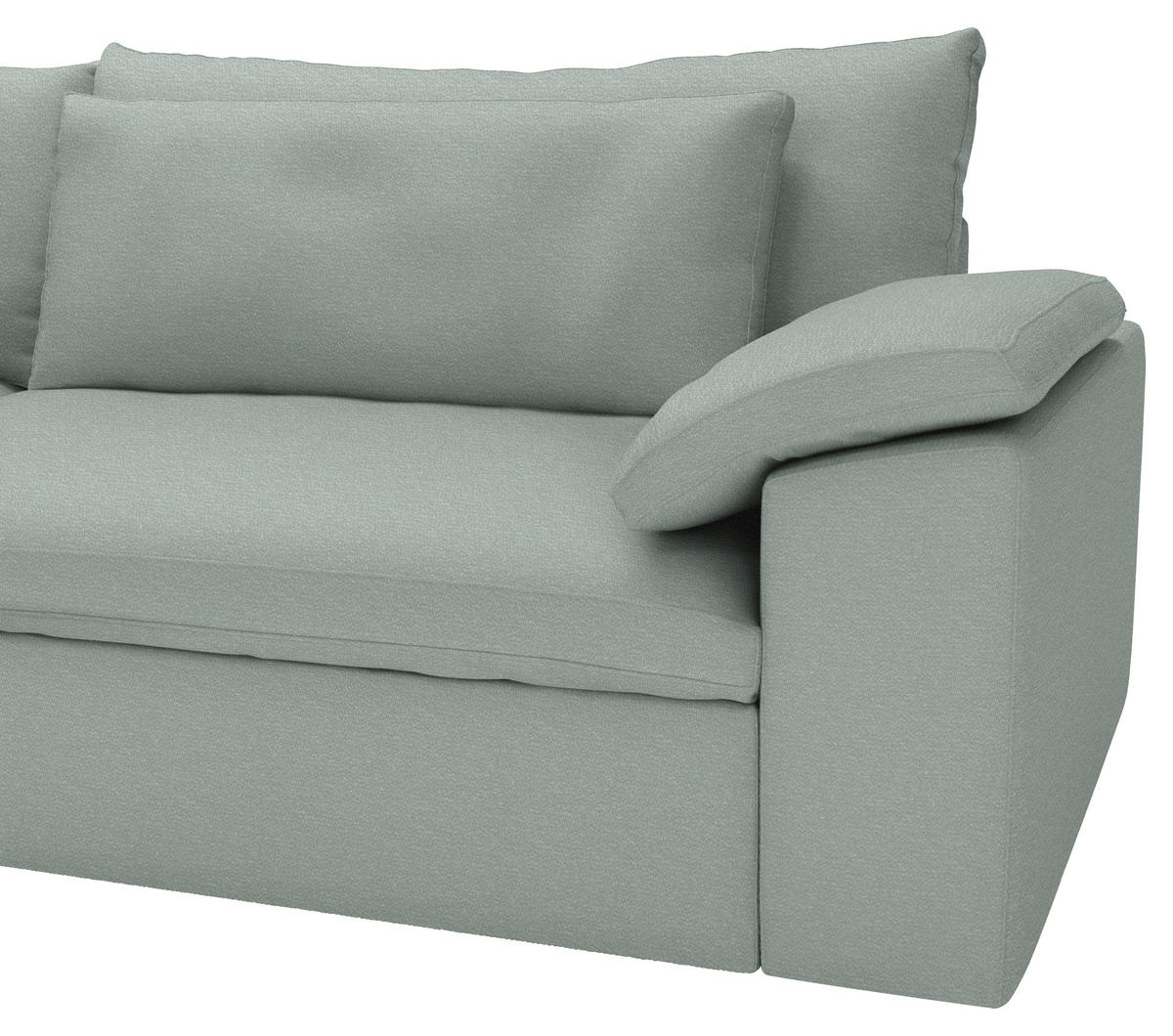 ECKSOFA  Chenille Hellgrau  - Hellgrau/Schwarz, Modern, Kunststoff/Textil (198/306cm) - Carryhome