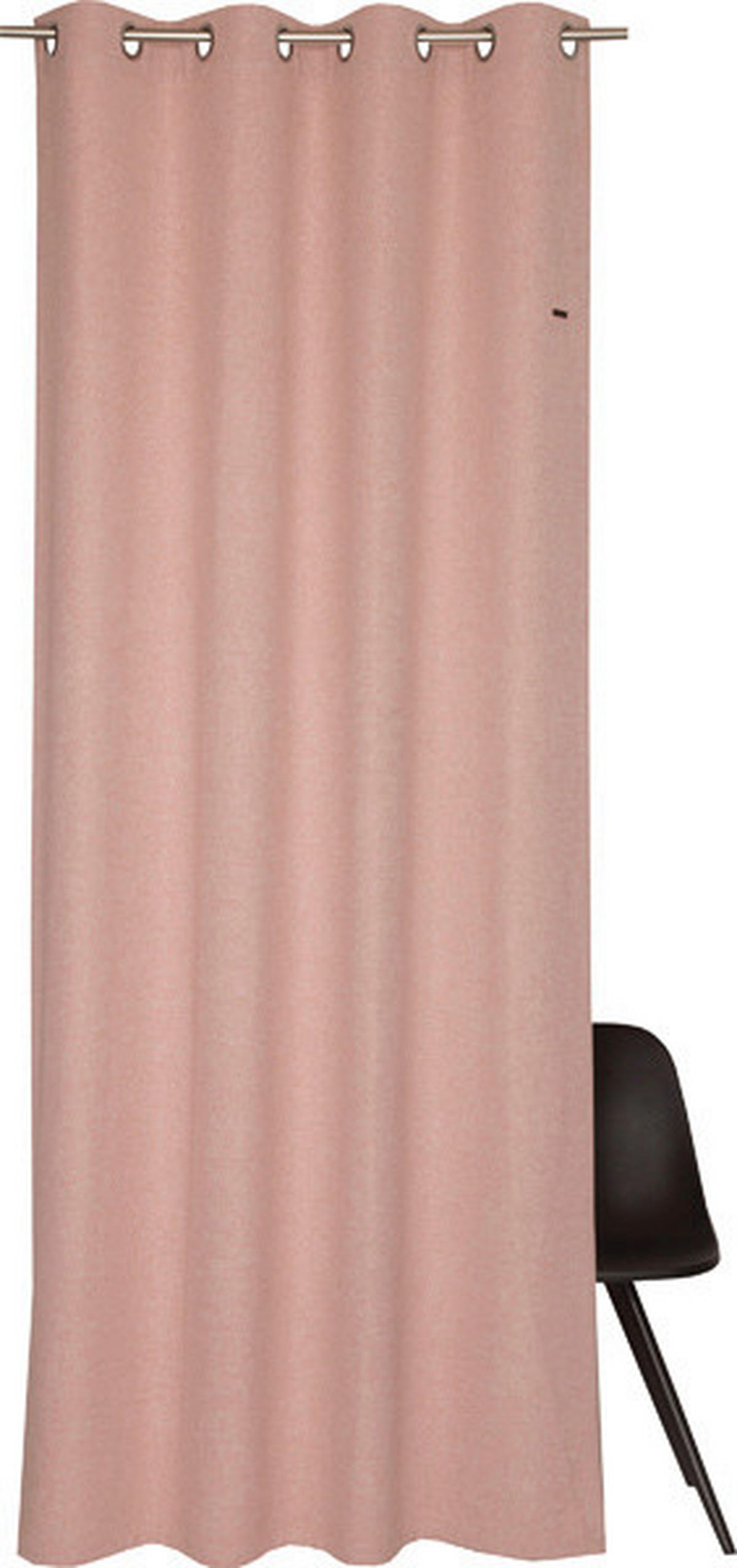 ZÁVĚS S OČKY, neprůsvitné, 140/250 cm - starorůžová, Basics, textil (140/250cm) - Esprit