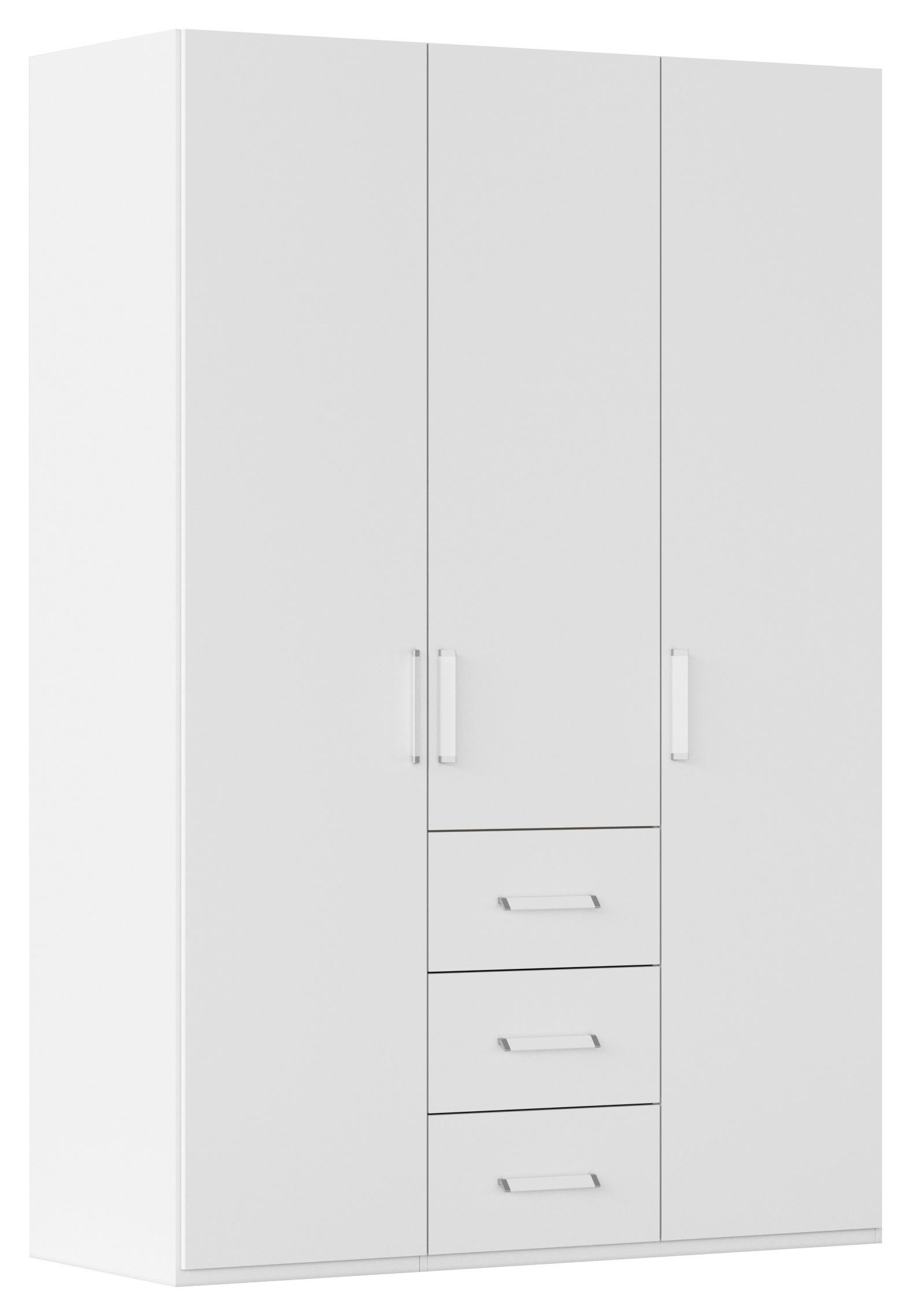 DREHTÜRENSCHRANK 151/223/60 cm,  in Weiß, 3 Tür(en)  - Weiß, Design, Holzwerkstoff/Kunststoff (151/223/60cm) - Novel