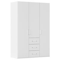 DREHTÜRENSCHRANK 151/223/60 cm,  in Weiß, 3 Tür(en)  - Weiß, Design, Holzwerkstoff/Kunststoff (151/223/60cm) - Novel