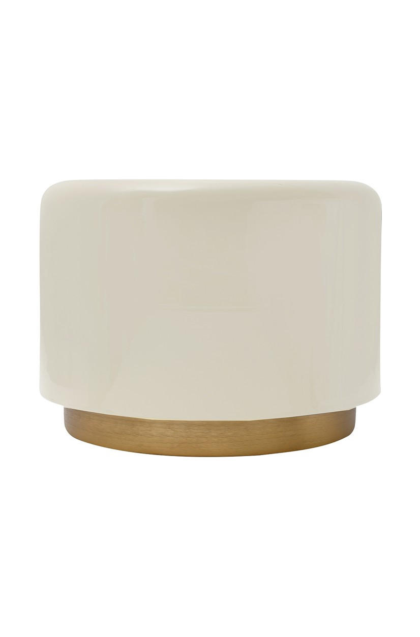 Thumbnail - Kayoom Beistelltisch, Gold, Beige, Metall, 43x51.5x51.5 cm, Wohnzimmer, Wohnzimmertische, Beistelltische