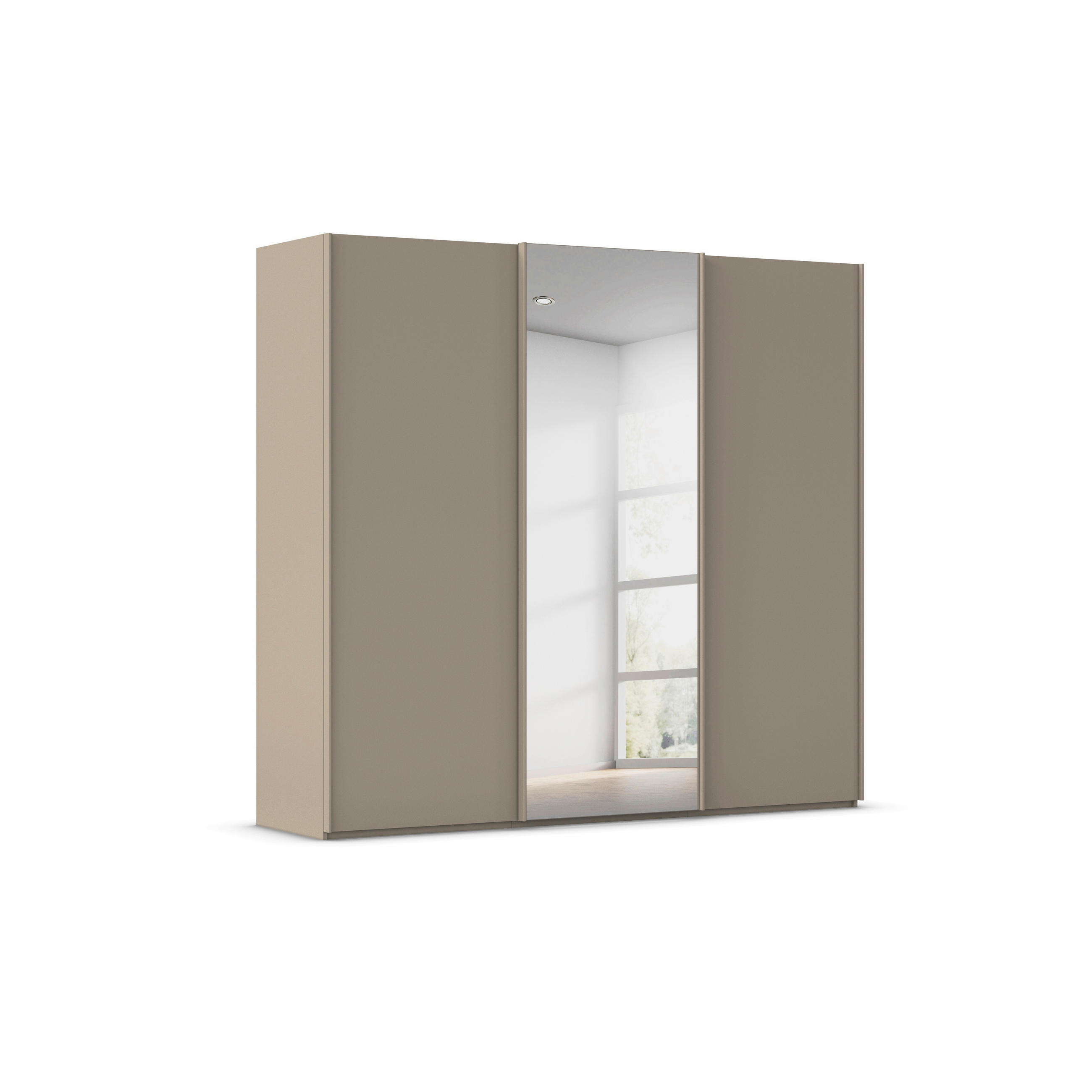SCHWEBETÜRENSCHRANK 242/223/69 cm,  in Fango, 3 Tür(en)  - Fango, Basics, Glas/Holzwerkstoff (242/223/69cm) - Rauch Möbel