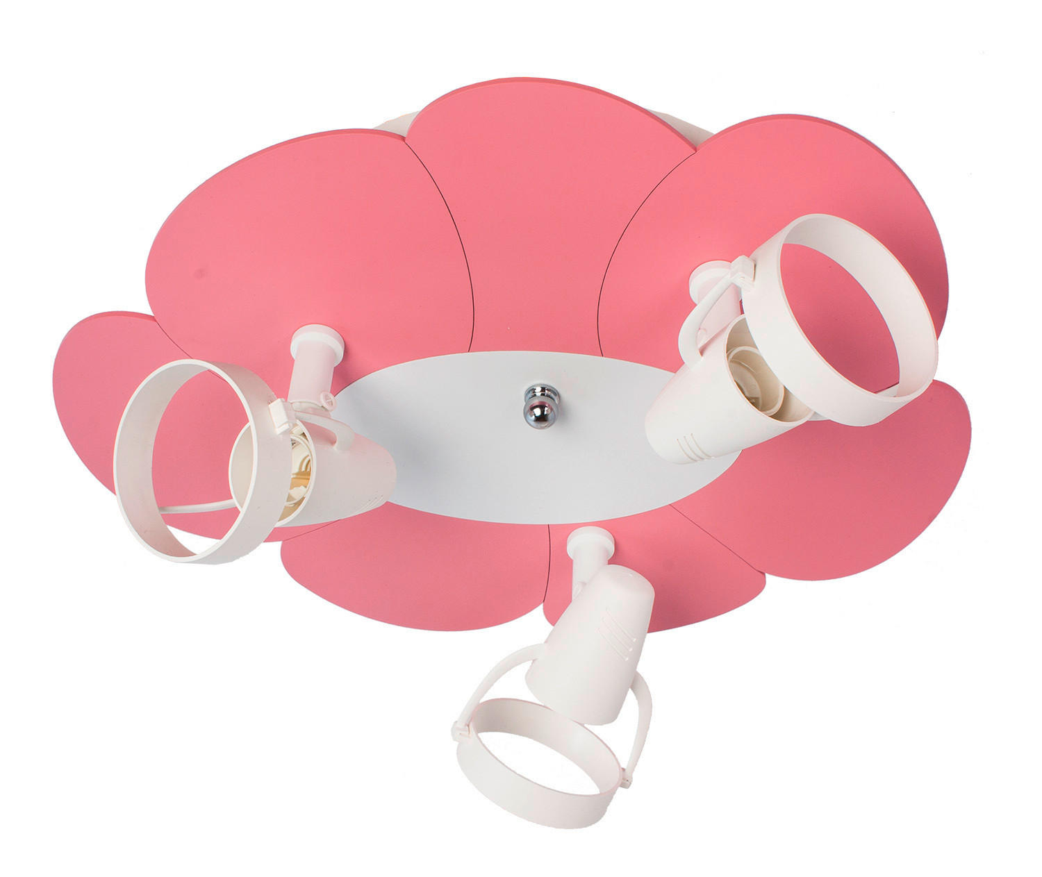 KINDERDECKENLEUCHTE Blume 39/33/16 cm   - Rosa/Weiß, Basics, Holzwerkstoff/Kunststoff (39/33/16cm)