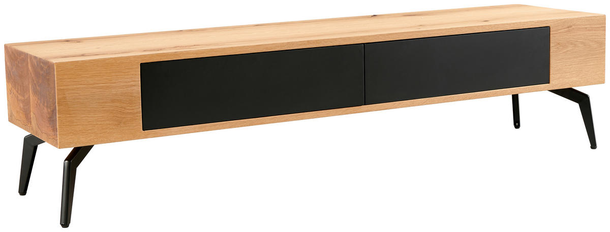 LOWBOARD  in 160/38/40 cm  - Schwarz/Naturfarben, Design, Holz/Metall (160/38/40cm) - Livetastic