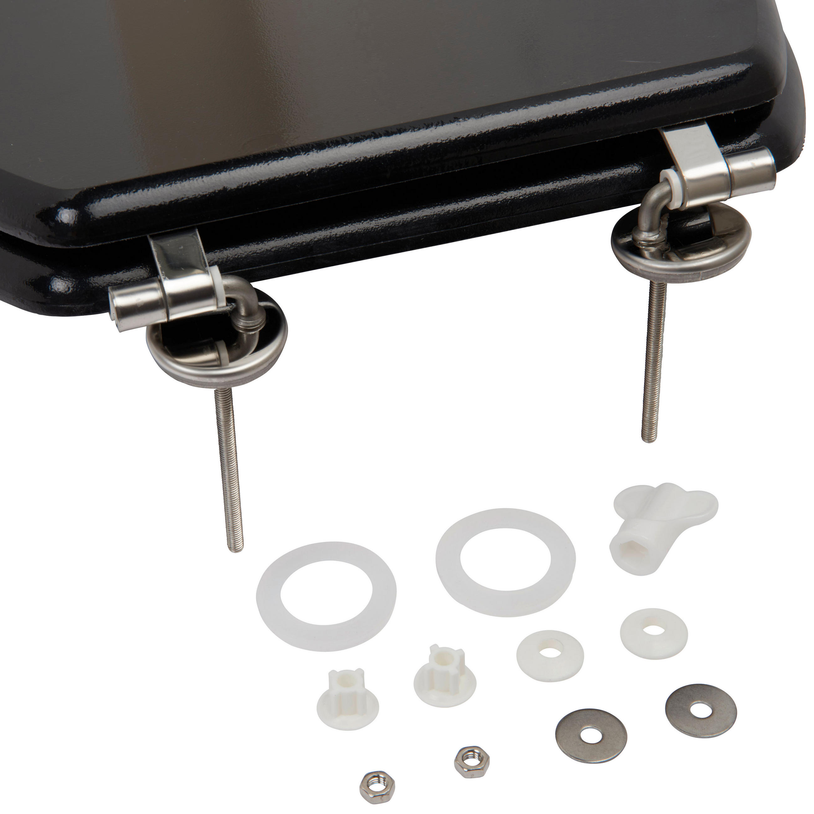 Thumbnail - Wc-Sitz, Grau, Kunststoff, 45x36x5 cm, Schnellbefestigung, Badezimmer, WC Ausstattung, WC Sitze