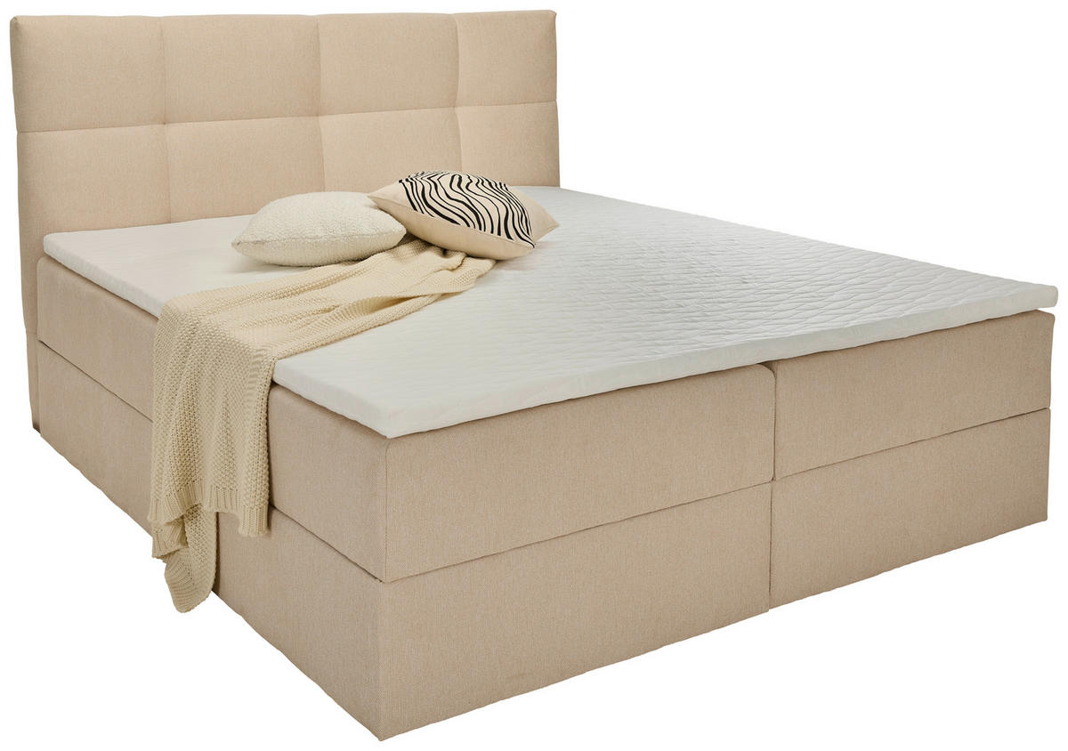 BOXBETT 140/200 cm  in Creme  - Creme, KONVENTIONELL, Textil (140/200cm) - Boxxx