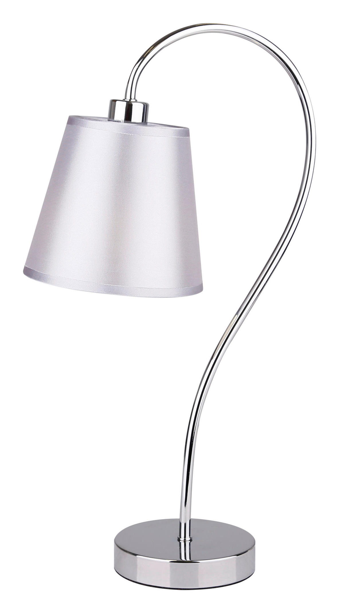 TISCHLEUCHTE 23/15/46 cm   - Chromfarben, Basics, Kunststoff/Metall (23/15/46cm)