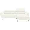 ECKSOFA in Cord Creme  - Creme/Schwarz, Konventionell, Textil/Metall (277/174cm) - Carryhome