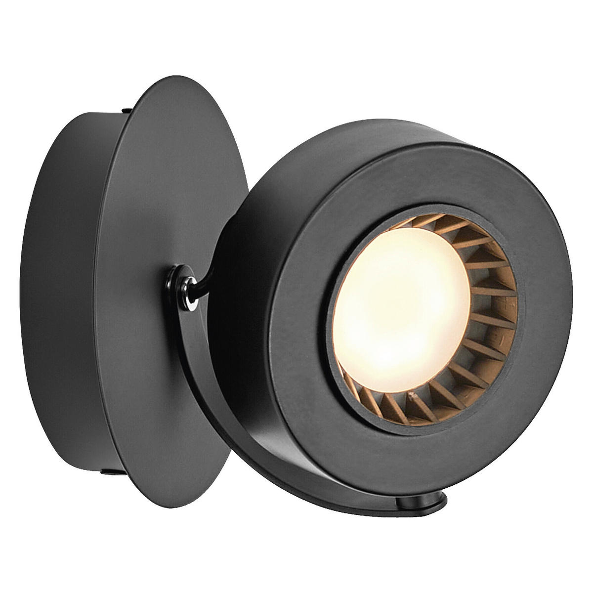 LED-STRAHLER 12,5/14/12 cm   - Schwarz, Basics, Kunststoff/Metall (12,5/14/12cm) - Osram