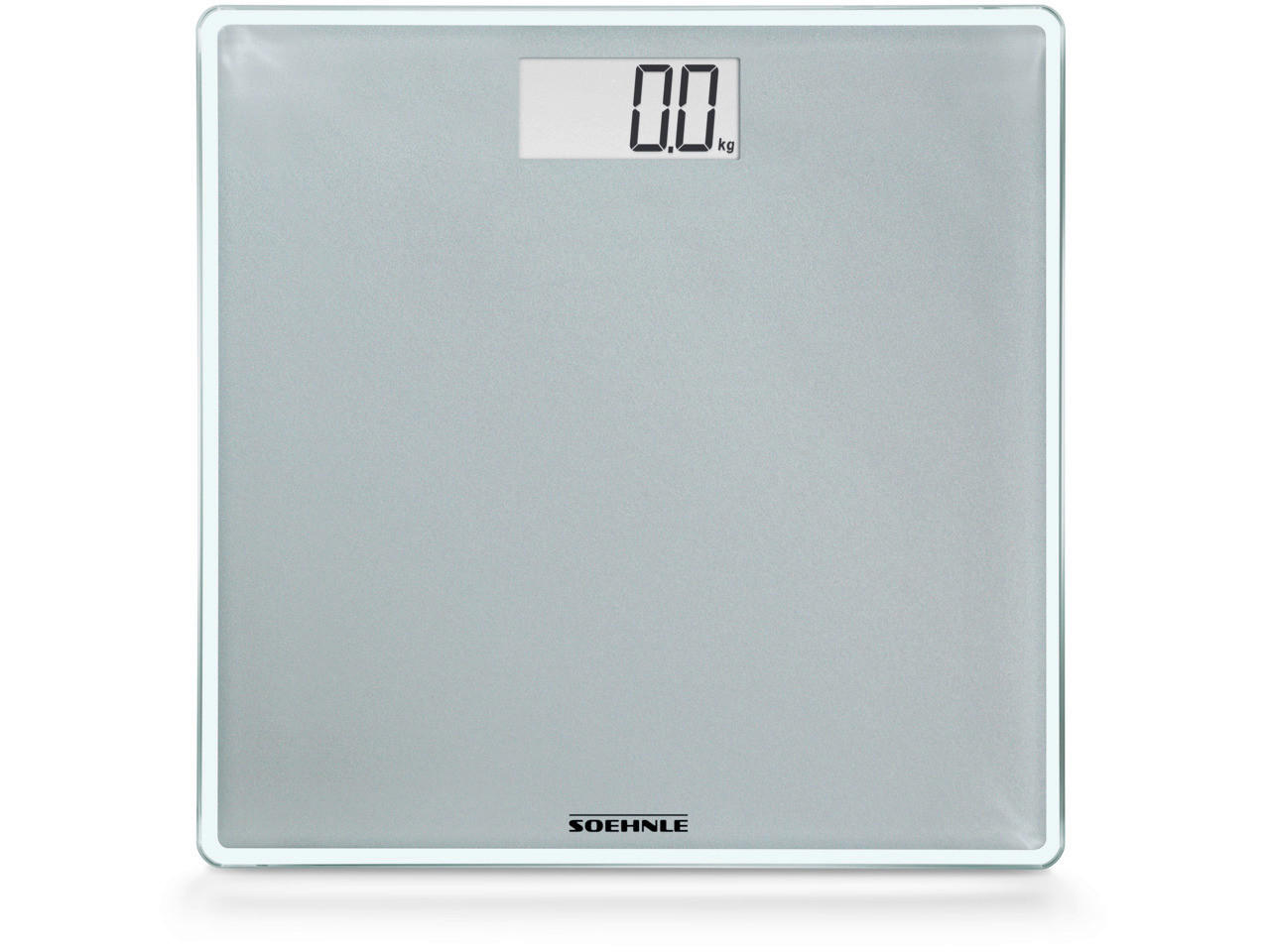 OSEBNA TEHTNICA - srebrne barve, Basics, umetna masa/steklo (33,5/3,4/32,5cm) - Soehnle