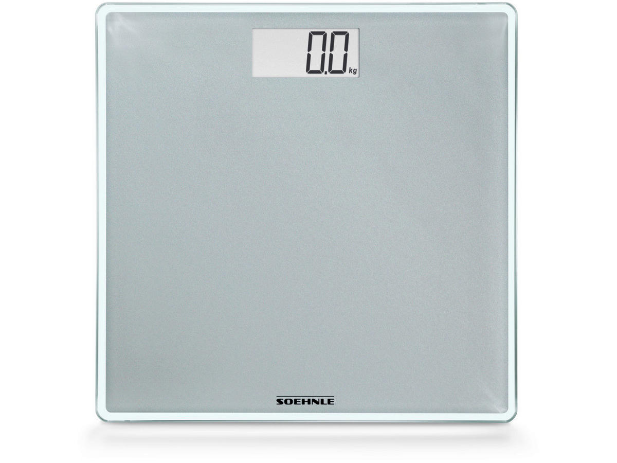 VAGA OSOBNA  srebrne boje   - srebrne boje, Basics, staklo/plastika (33,5/3,4/32,5cm) - Soehnle