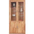 VITRINE Kernbuche furniert, massiv Buchefarben - Chromfarben/Buchefarben, Design, Glas/Holz (98/203,5/40cm) - Carryhome
