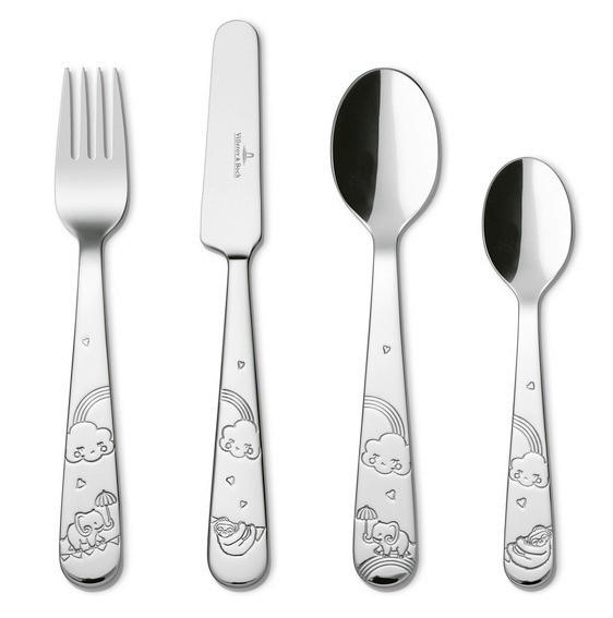GYEREK EVŐESZKÖZKÉSZLET  - ezüst, Basics, fém (21,5/15/2,50cm) - Villeroy & Boch