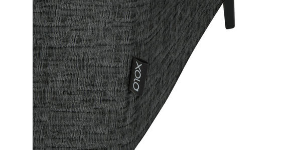 ECKSOFA in Chenille Dunkelgrau 205/280 cm - Dunkelgrau/Schwarz, Design, Textil/Metall (205/280cm) - Xora