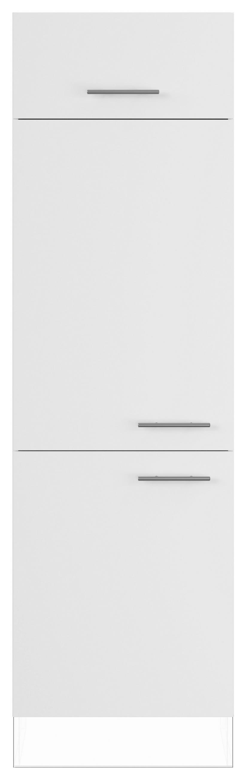 GERÄTEUMBAUSCHRANK 60/206,2/57,6 cm  in Weiß  - Edelstahlfarben/Weiß, Basics, Holzwerkstoff/Metall (60/206,2/57,6cm) - Impuls