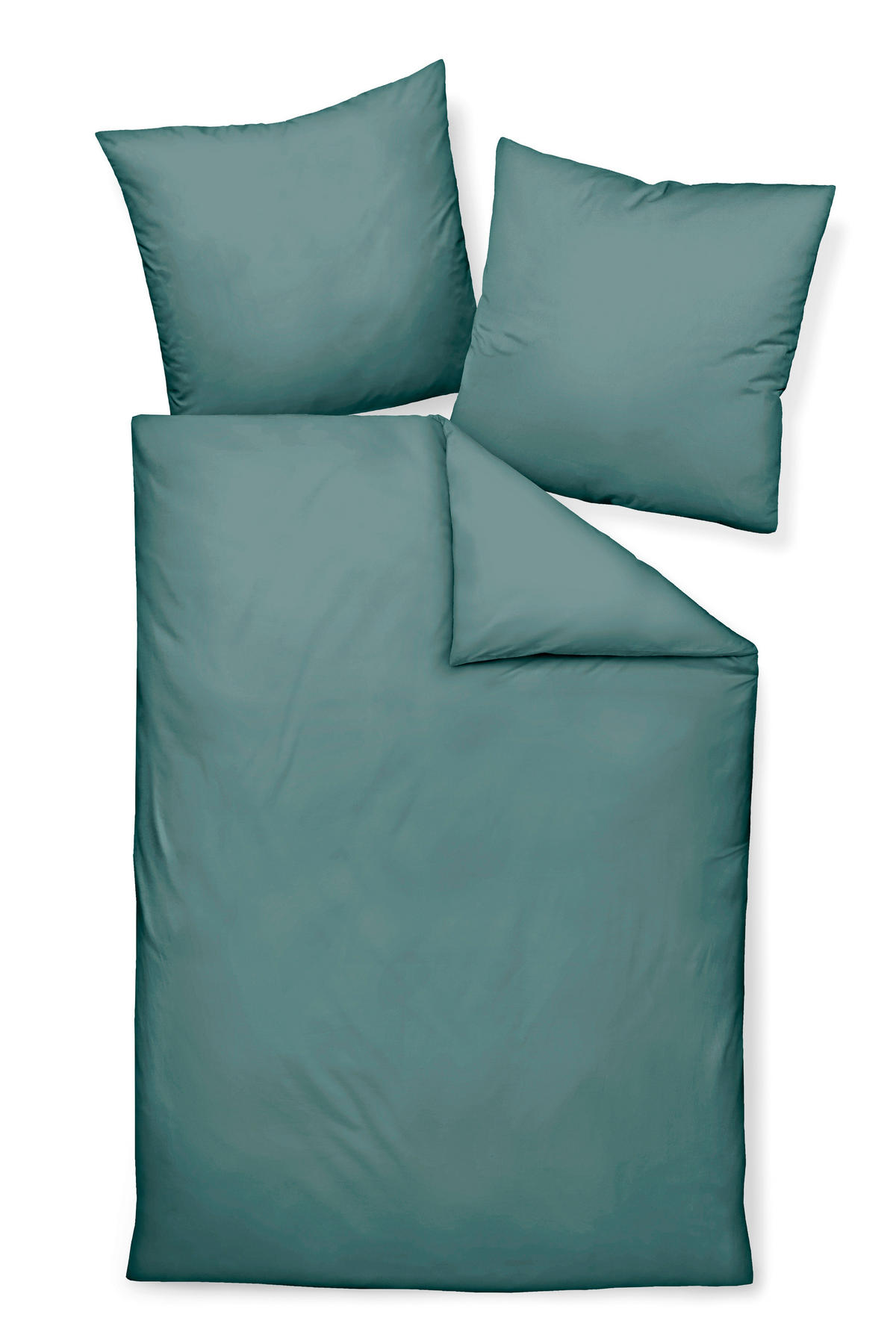 BETTWÄSCHE Satin 155/220 cm  - Grün, Basics, Textil (155/220cm) - Janine