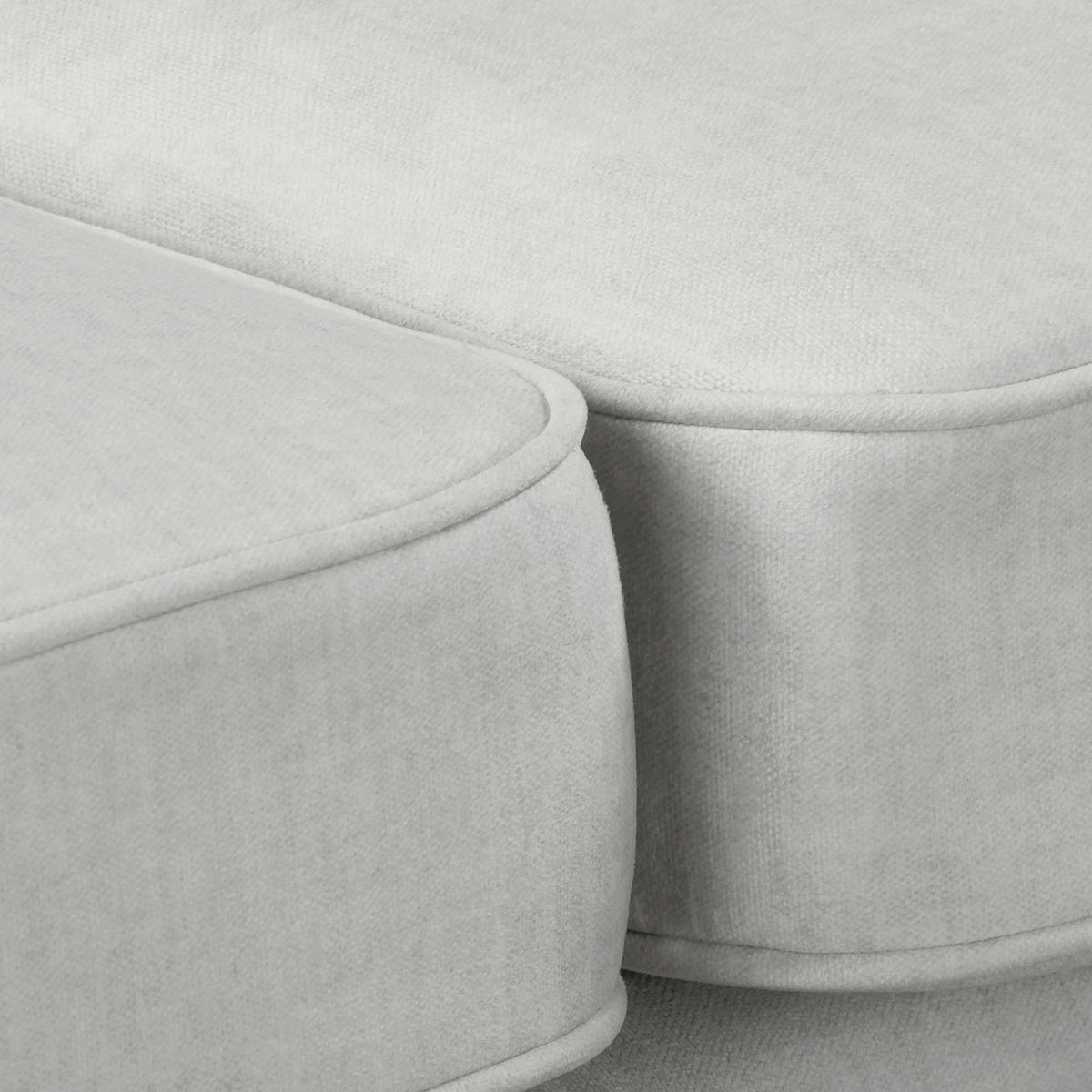 ECKSOFA Mikrofaser Hellgrau  - Hellgrau/Braun, Design, Holz/Textil (284/182cm) - P & B